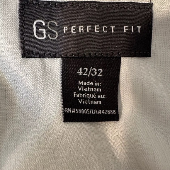 GS Perfect Fit Men’s Dark Taupe Flat Front Modern Fit Dress Pants Size 42/32 - Picture 6 of 6